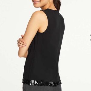 Ann Taylor | sequin paillette embellished blouse | S